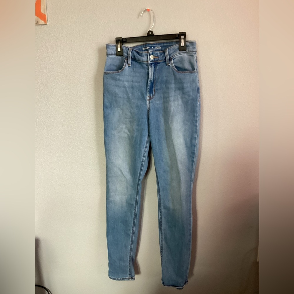 High rise straight jeans